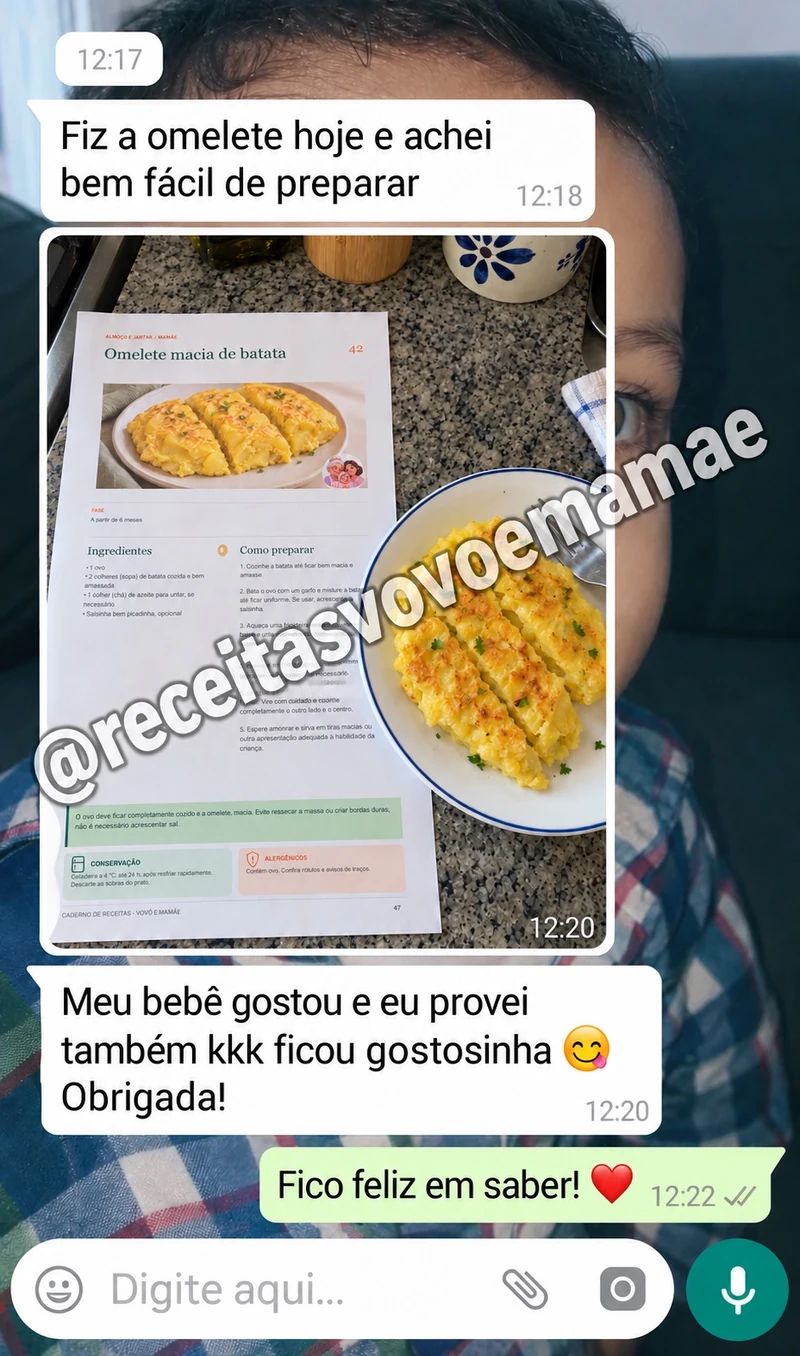 Conversa 2 sobre as receitas e o caderno